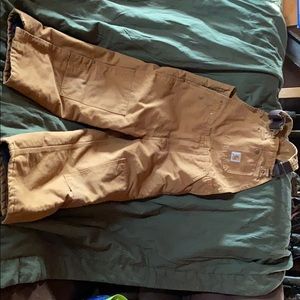 Kids Carhartt lined bibs